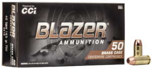 CCI Ammunition Blazer Brass .40 S&W 165 grain Full Metal Jacket Centerfire Pistol Ammunition 500 rounds